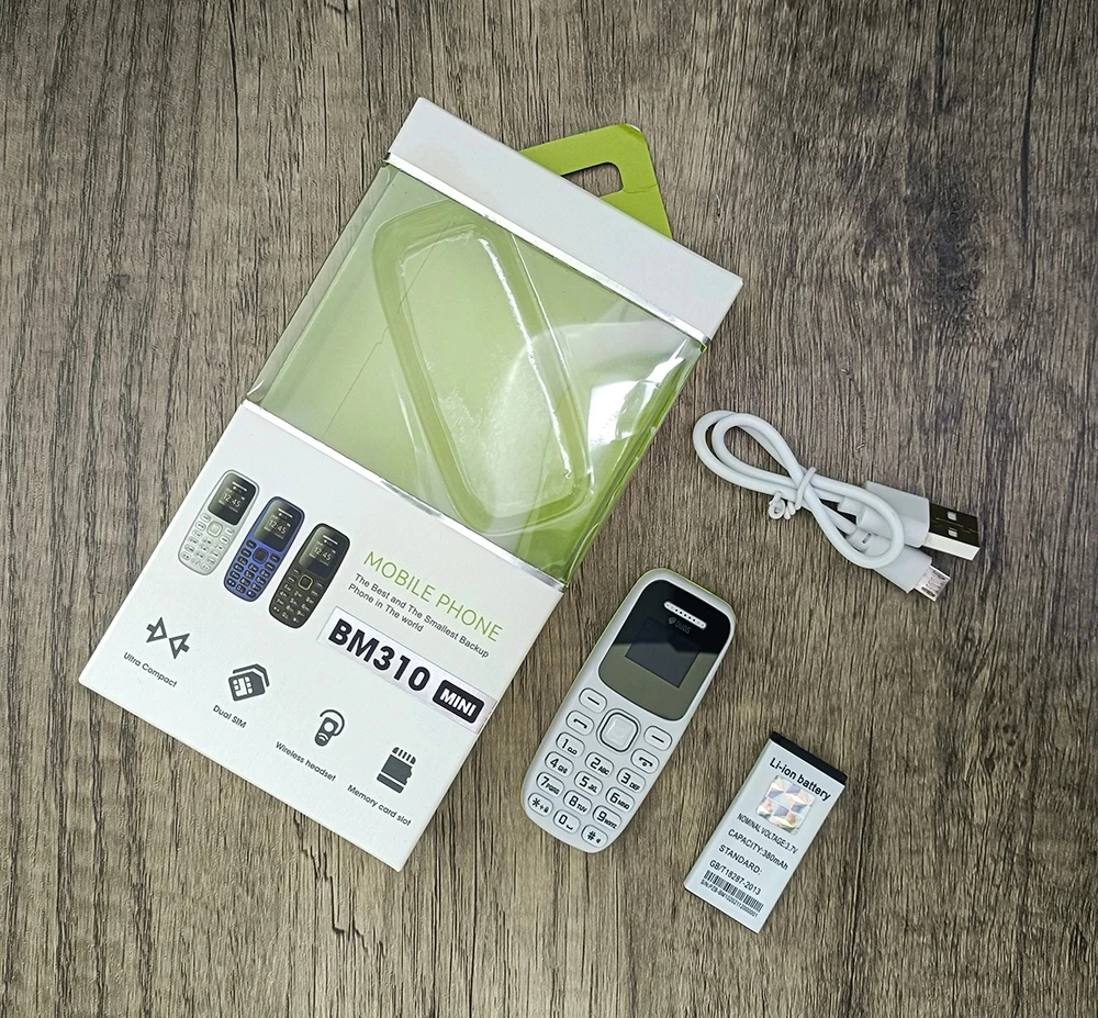 SERVO BM310 Mini Feature Mobile Phone Dual SIM Standby Call Recording Magic Voice Blacklist MP3 Player 2G Tiny Button Cellphones