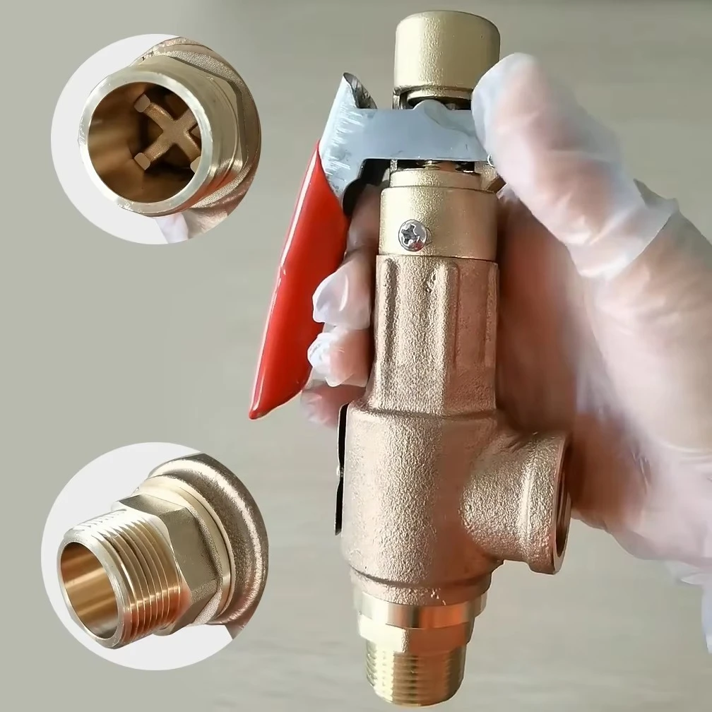 Spring Full Lift S10L Brass SS Boiler Gas tank Steam Adjustable Pressure Relief Safety Valve