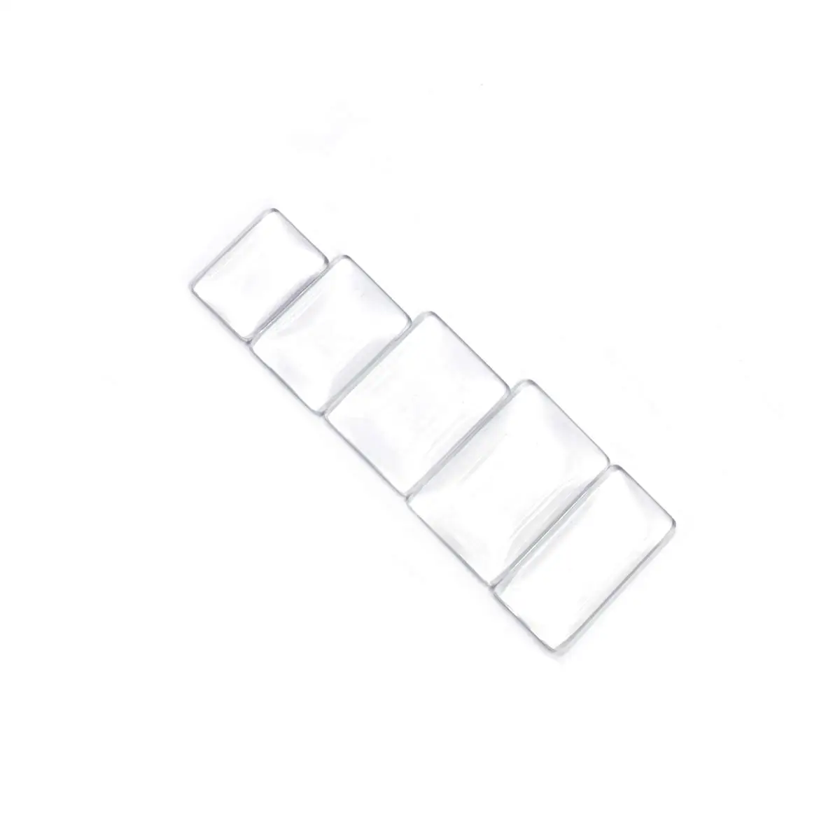 50PCS Clear Glass Dome Cabochons Rectangle 30-50mm Long DIY Jewelry Handicrafts Accessories for Souvenir Festival Gift Making