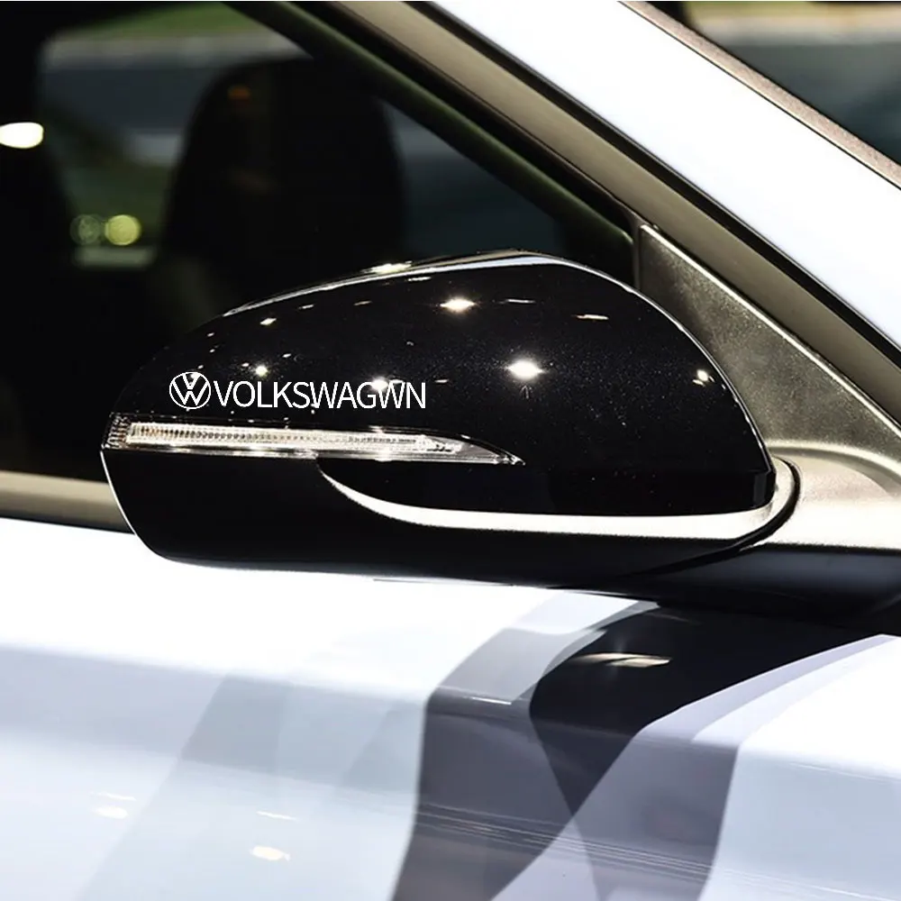 PVC 4pcs Car Logo Side Body Windshield Trunk Bumper Waterproof Decor Sticker for Volkswagen Golf Polo Motion Caddy Scirocco