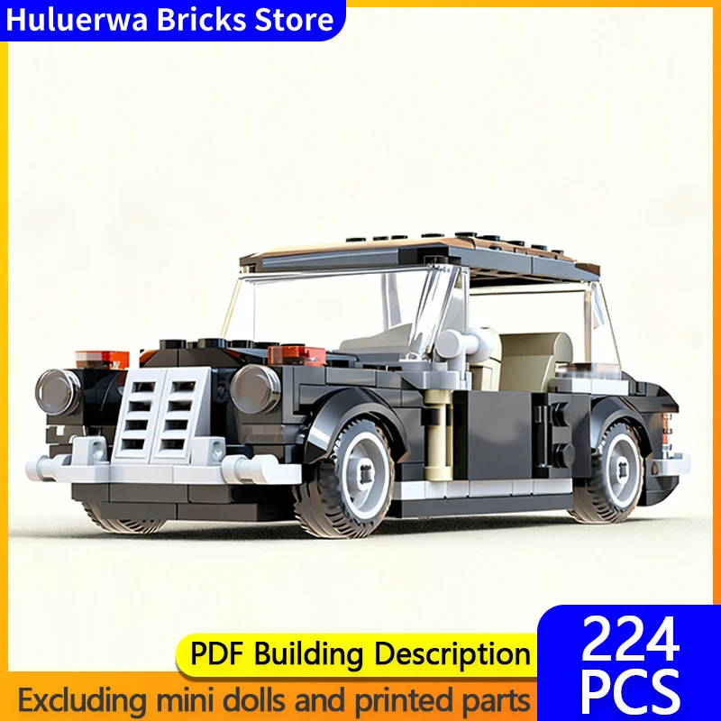 

Модель скоростного гоночного автомобиля MOC, строительные кирпичи 300D, классический седан, модульная технология, детские праздничные подарки, сборка игрушек, костюм