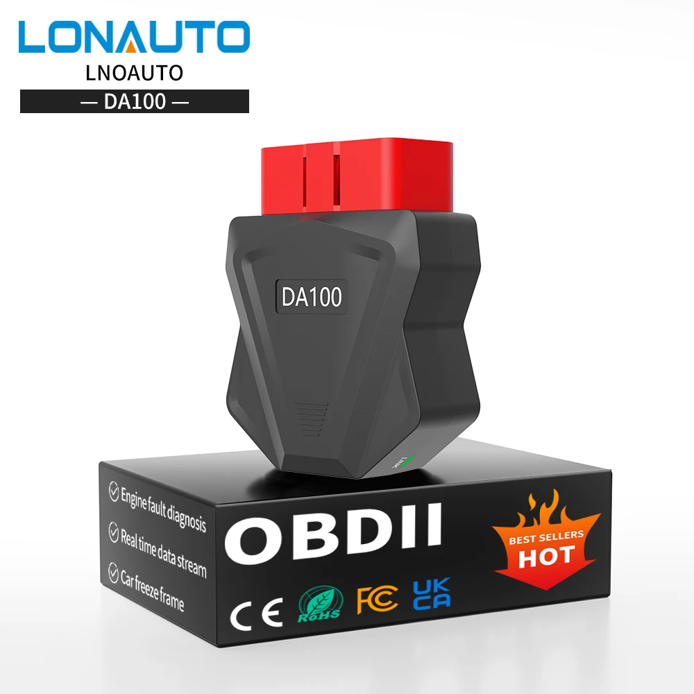 For Universal car OBD2 Diagnostic Tool DA100 Built in 35901 Fault Code Library BlueDriver Bluetooth 5.4 Pro OBDII Scan Tool