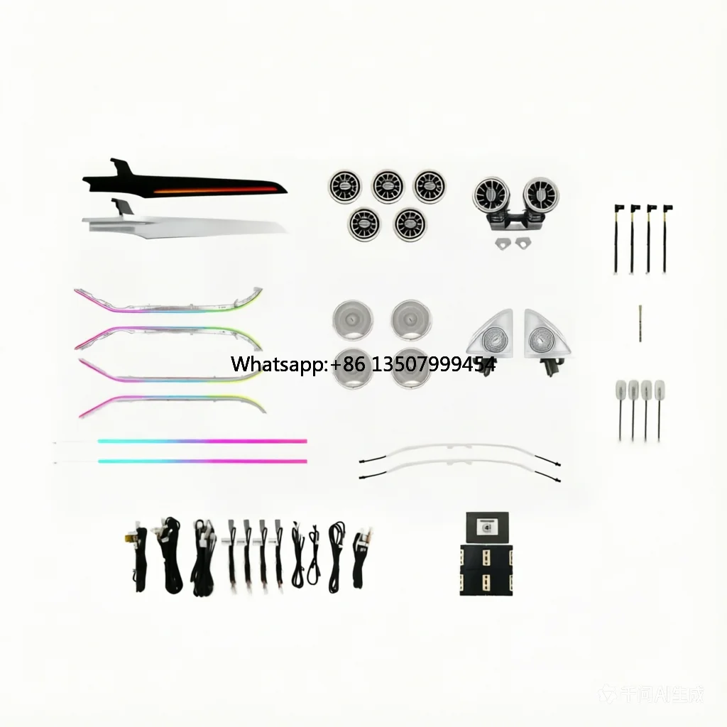 for Benz GLC X253 W253 C205 W205 2015-2022 Ambient Light Kit 64 Color LED Smart Symphony Car Fitment 3-5W 1 Year Warranty 12V