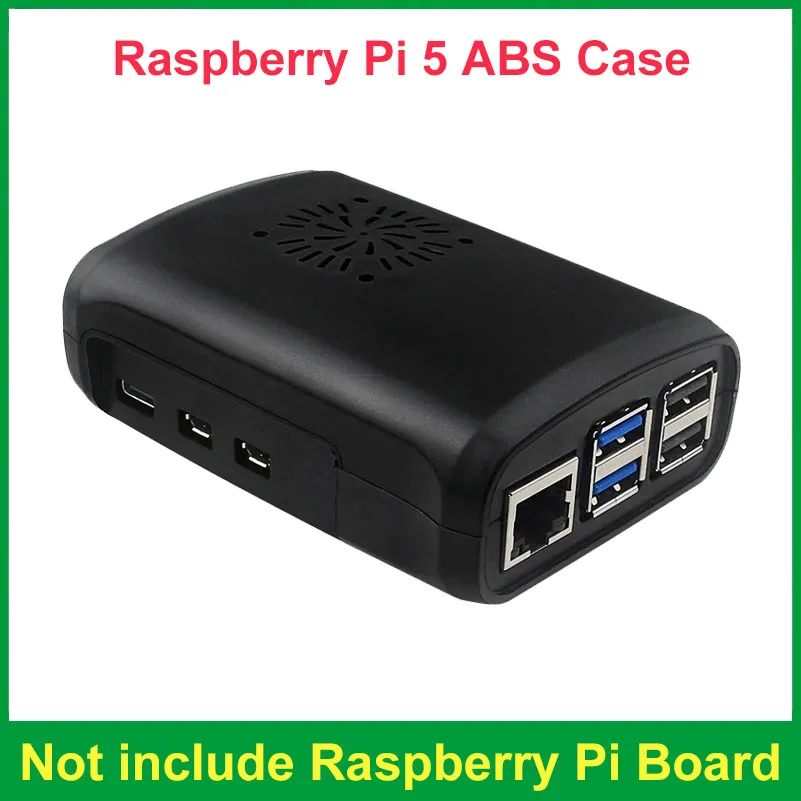 

Raspberry Pi 5 ABS чехол пластиковый корпус черный корпус