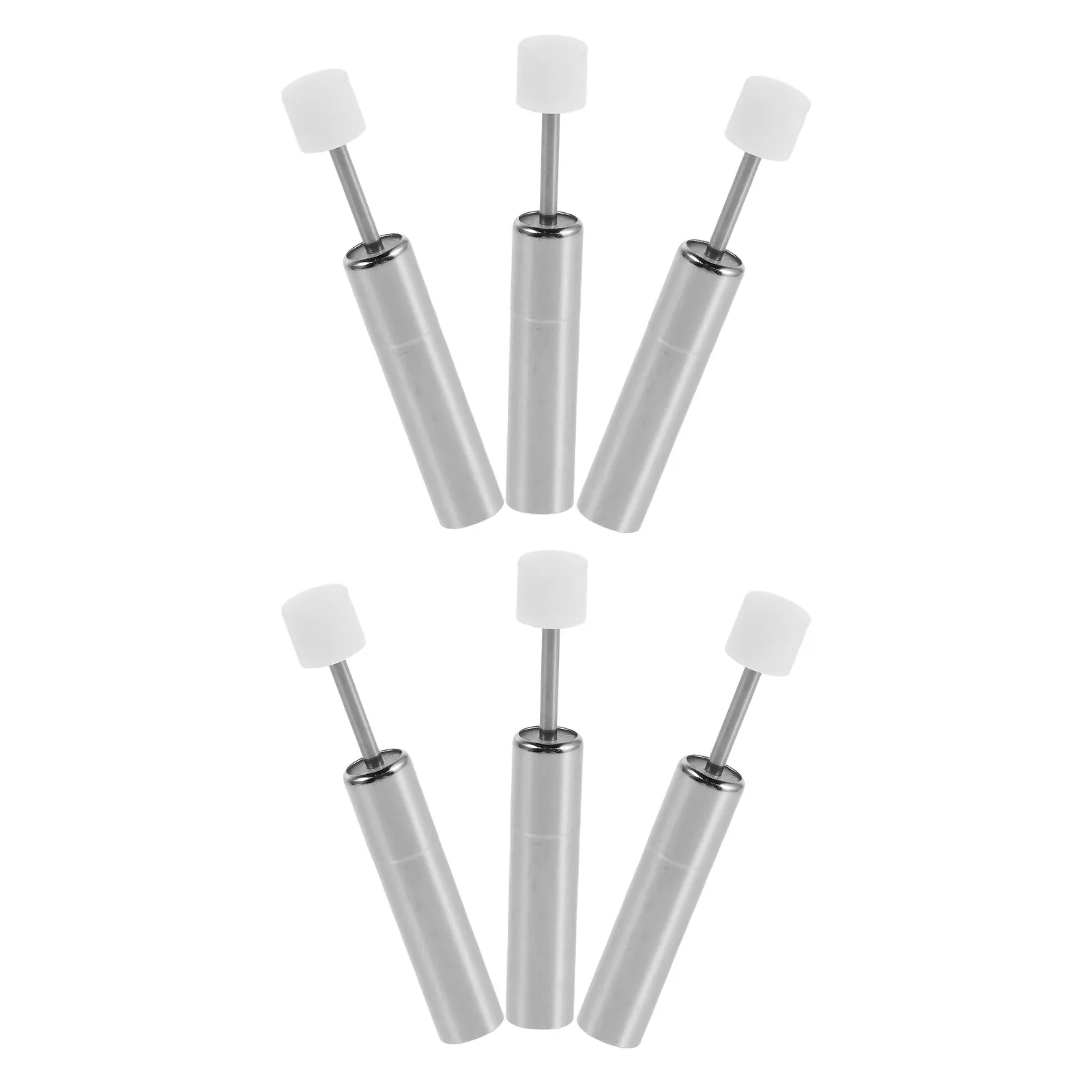 6Pcs Compact Stainless Steel Trash Can Damper Slow Close Hydraulic Buffer for Garbage Bin Lid Anti-Slam Quiet Closing Mechanism