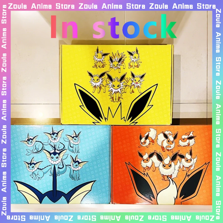 

100% оригинальная карта Pokemon Eevee Advanced Gift Box Jolteon Flareon Vaporeon, китайское аниме PTCG, коллекционная коллекционная карта на складе