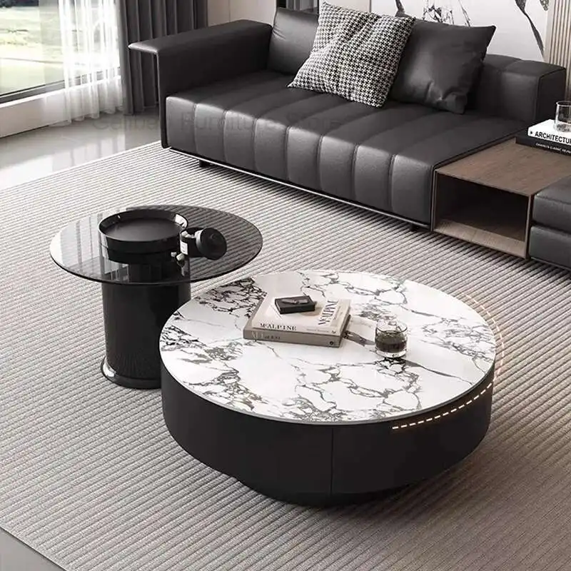 

Modern Accessories Coffee Table Nordic Designer Living Room Simple Coffee Table Aesthetic Glass Mesas Bajas Postmodern Furniture