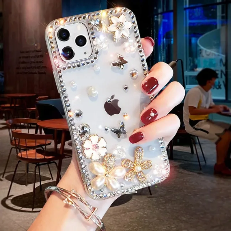 

Clear Diamond Cover for Samsung, S24 Plus, S21 FE, S22, 23Ultra, Note 20, Case Design, Bling, Shiny, Diamond, Cell Phone