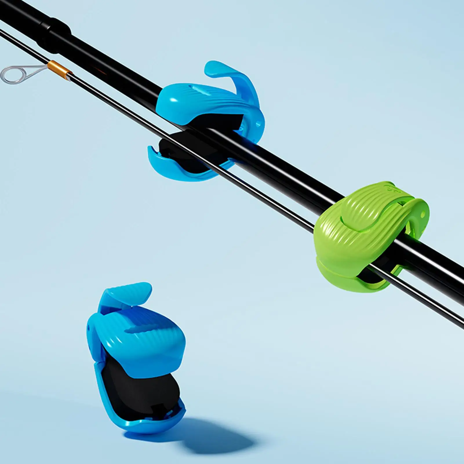 Fishing Rod Clips Anti-Slip Foam Clamp Two Locking Mode Settings Fishing Rod Ties For Boat Wall Garage Pier Shore Lake