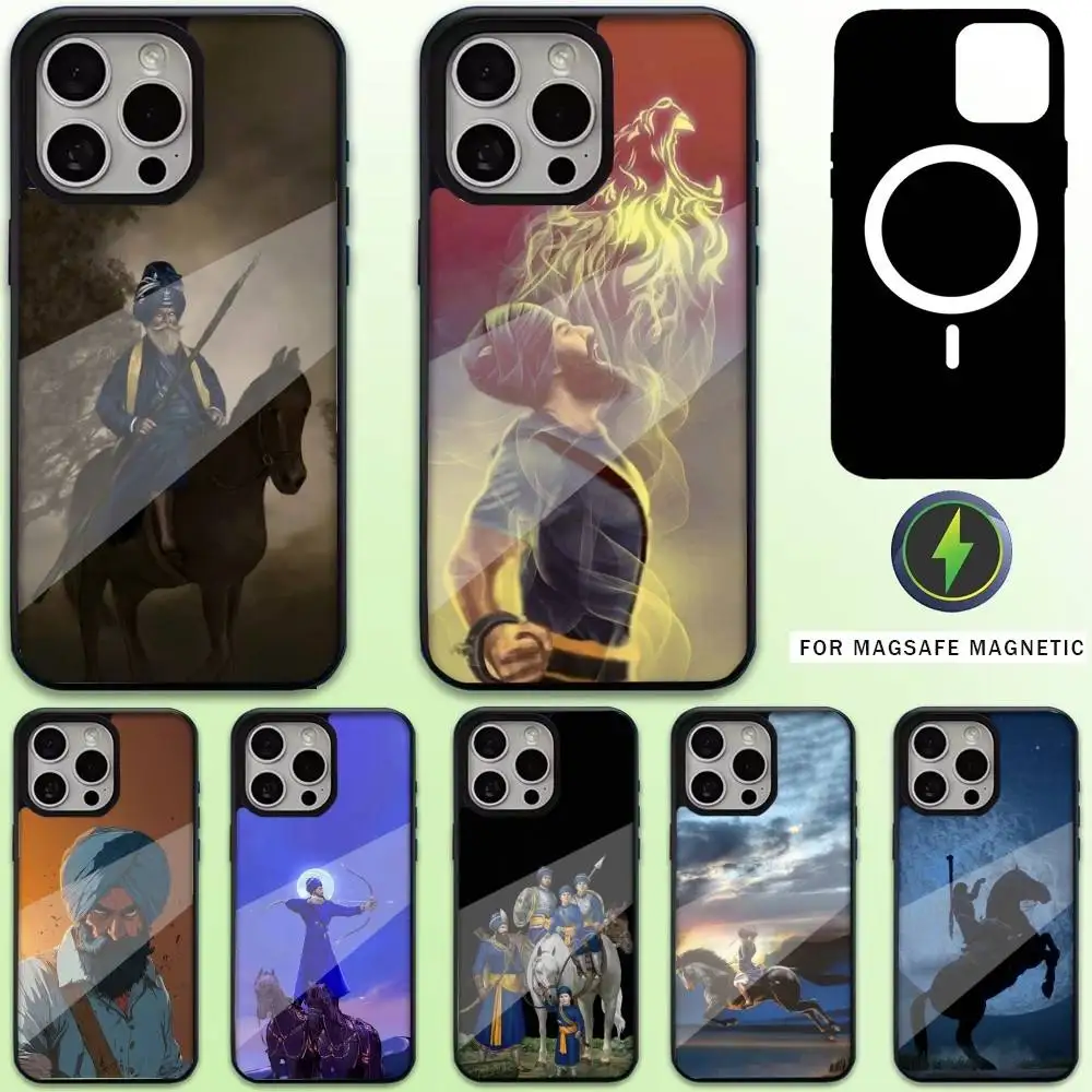 

N-Nihang Singh Sikh Warrior Phone Case For iPhone17,16,15,14,13,12,11 Plus,Pro Max Magnetic For Magsafe Wireless Charging