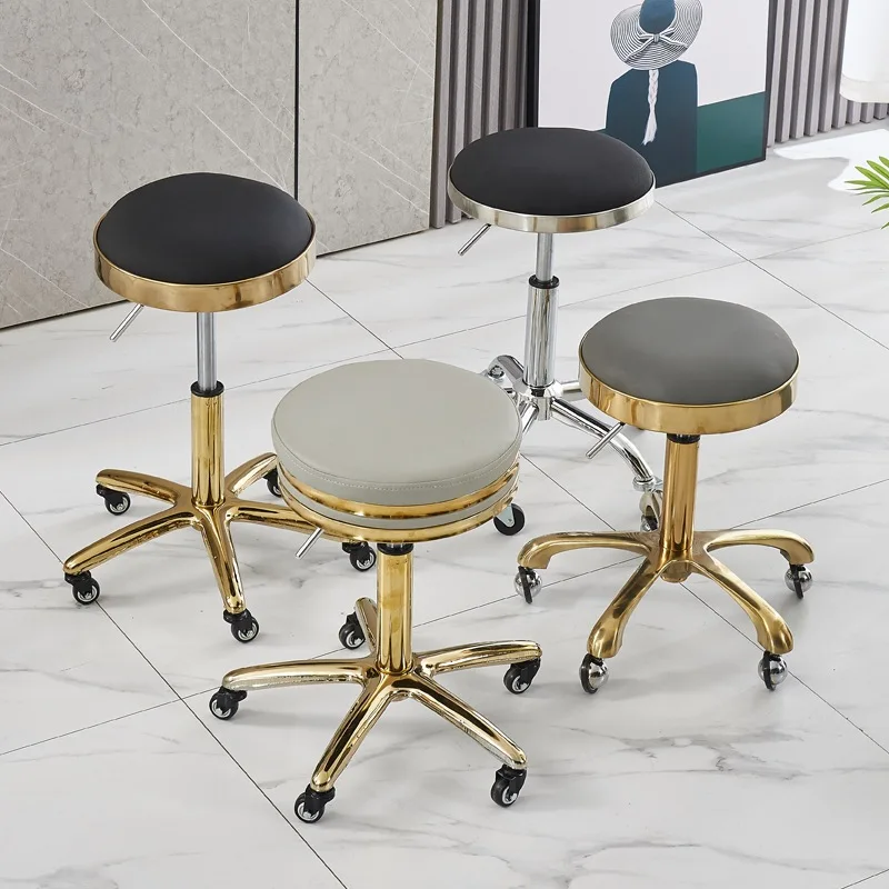 Height-Adjustable Rotating Round Stool – Large Work Chair for Hairdressers from Beauty Salon Chair Manufacturer