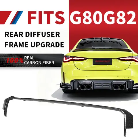 Dry Carbon Fiber Rear Diffuser for BMW G80 M3 G82 M4 G83 M42021+ OEM Style Rear Bumper Lip Rear Diffuser  Frame Upgrade