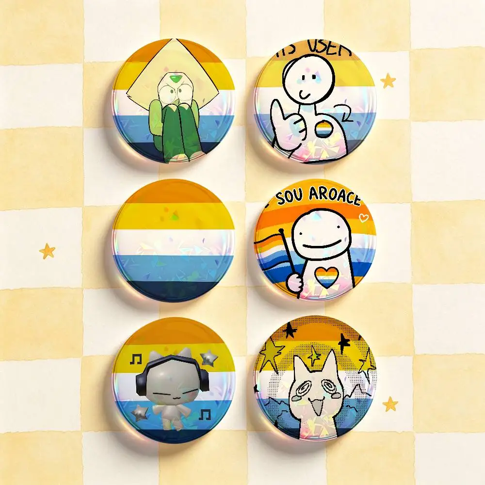 A-Aroace Badges 25 32 44 58 75 mm Round Customizable Wholesale Fan goods Self-made fan freebies