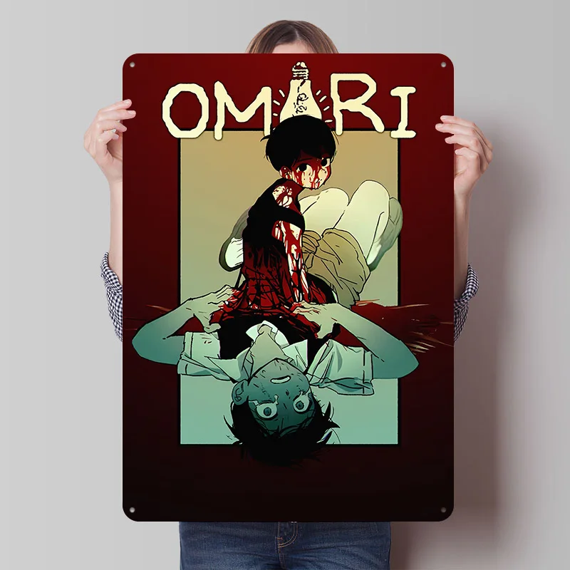 OMORI Game Fanart Gedrucktes Poster, individuelle Wandkunst, Retro-Vintage-Metallblechschilder für Gamer, Schlafzimmerdekoration, Wohndekoartikel