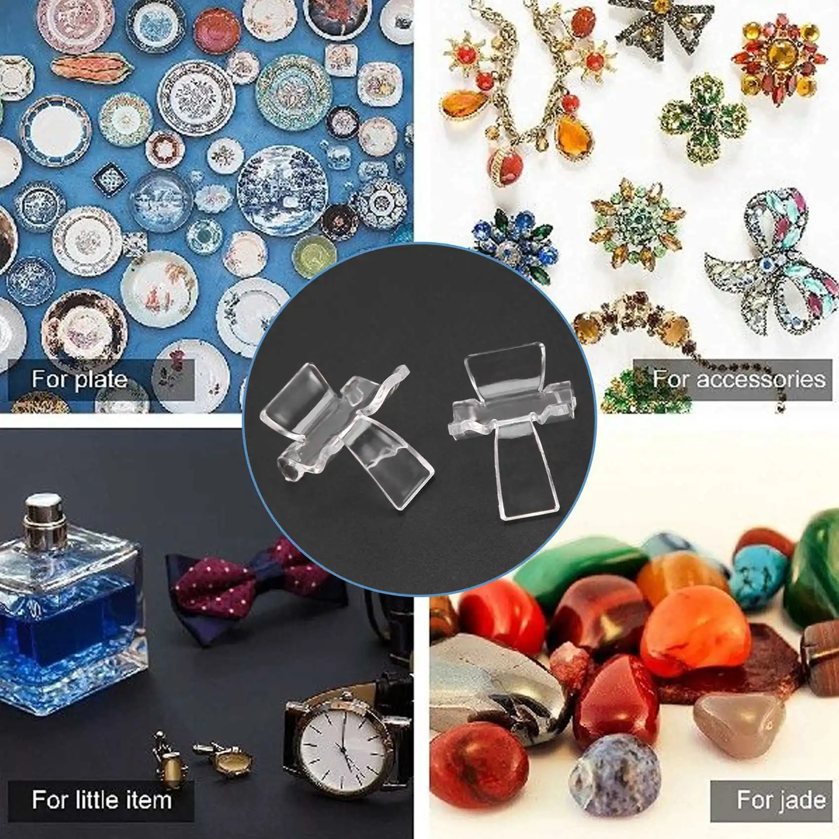 25 peças suporte de exibição acrílico cavalete de exibição de plástico transparente suportes de cavalete de exibição acrílico para rocha mineral ágata f