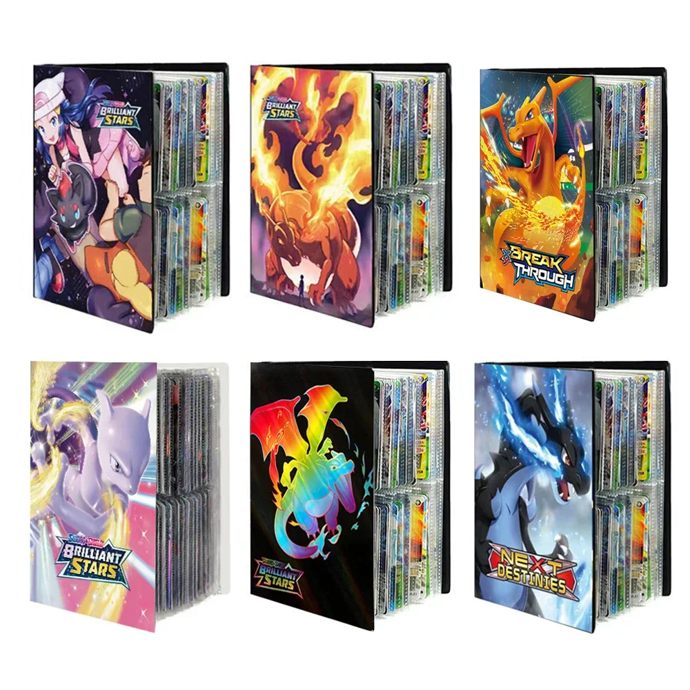 4/9 Protector Charizard Cards Album Holder Cartoon 240/432 Card Anime Map Game Collection Binder Book Folder Toys Gift for Kids