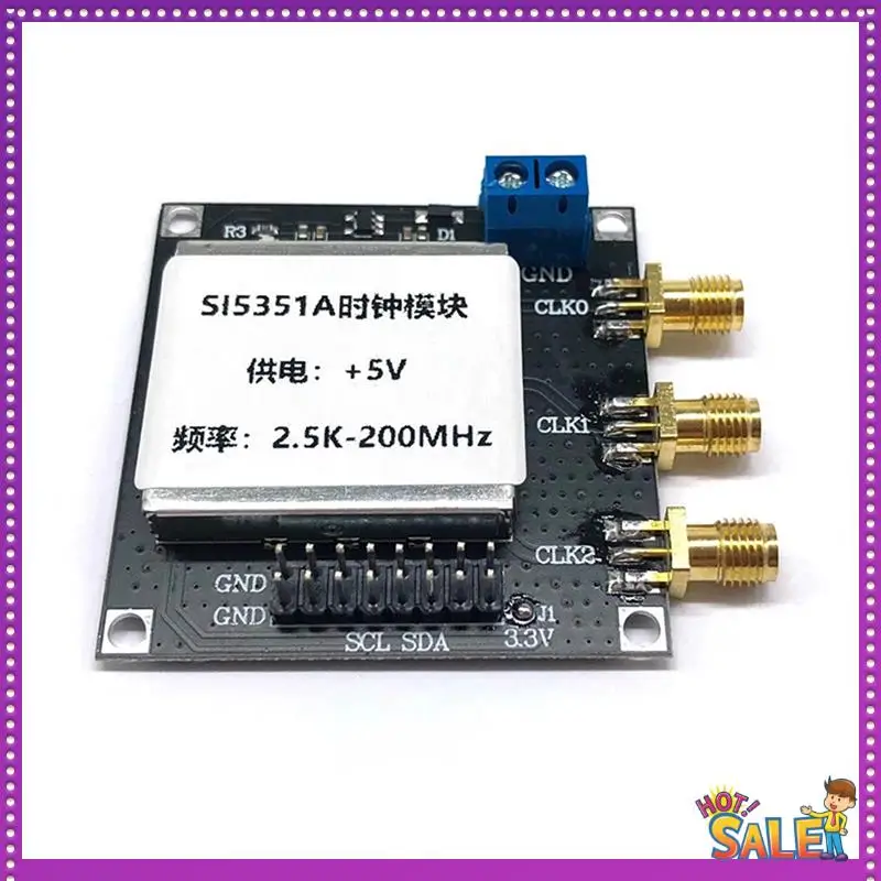 

AA87 SI5351 Высокоточный радиочастотный тактовый генератор 2,5K-200 МГц Модуль генератора тактовых сигналов с экранирующей крышкой