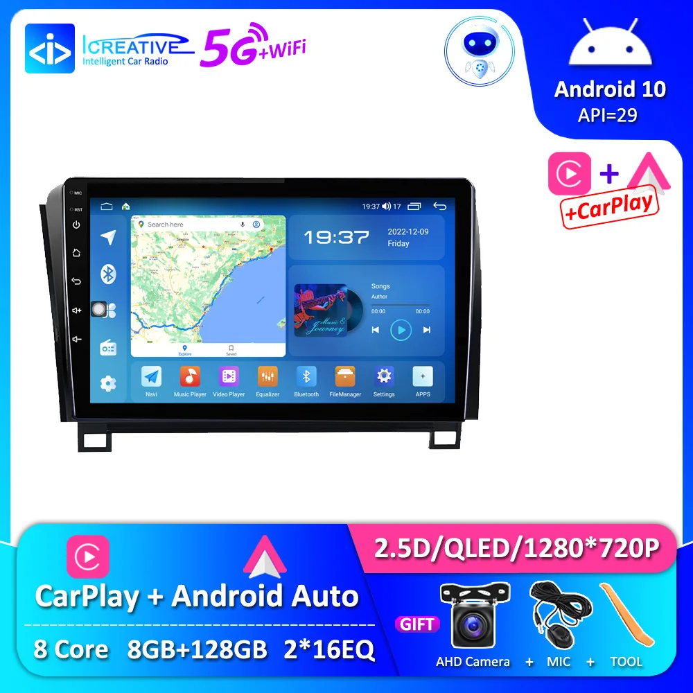 

QLED Android Auto Car Radio Multimedia Player Monitor For Toyota Tundra XK50 Sequoia XK60 2007 - 2017 GPS Navigation HU CarPlay