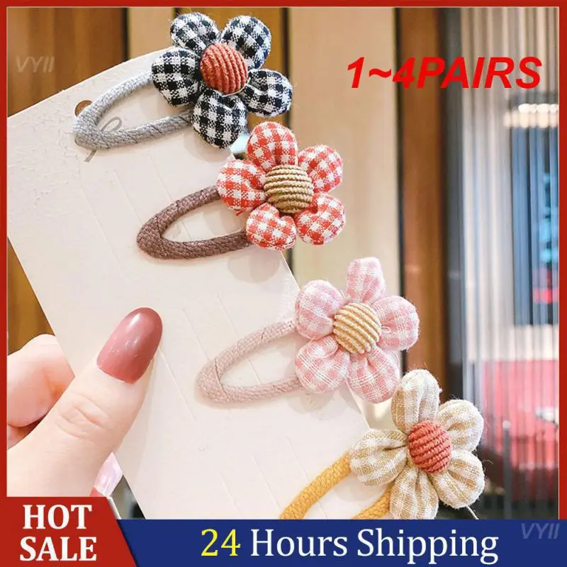 1~4PAIRS Hair Accessories Selected Materials Charming Cute Bow Flower Hairpin Cute Hair Band Fashion Accessories Popular