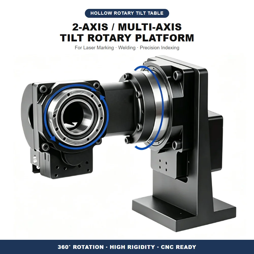 CNC 4th 5th Axis Hollow Rotary Indexer Table Precision Rotating Platform Rotary Positioner Table  Circular positioning Table