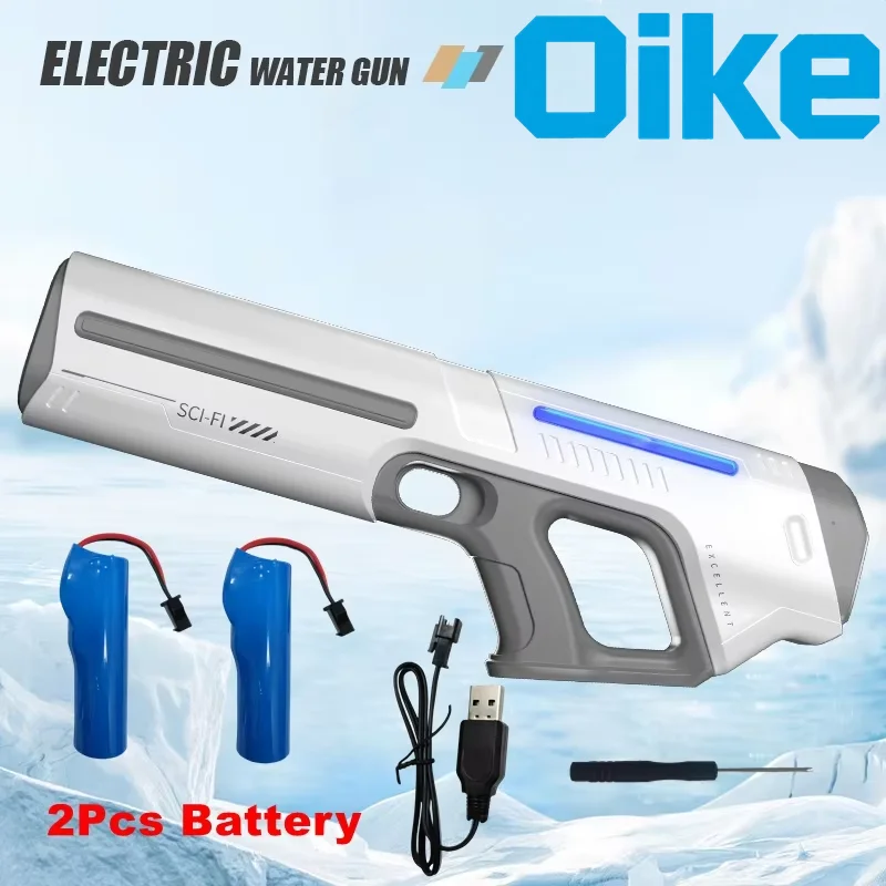 Elektrisch waterpistool speelgoed voor kinderen, volwassenen, automatische zuigwaterblaster, zomer buiten speelgoed, strand, zwembad, tuin spel