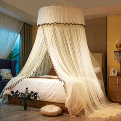 Foldable Princess Style Mosquito Net Hanging Dome Mosquito Net Home Girls Room Double Bed Mosquito Net Lace Gauze Curtain