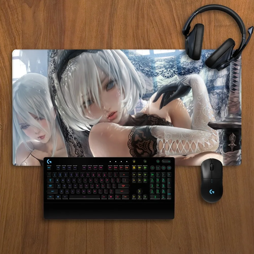 NieR Automata 2B Mousepad Non-slip Lockedge Office Student Gaming Thickened Large Writing Pad Cushion