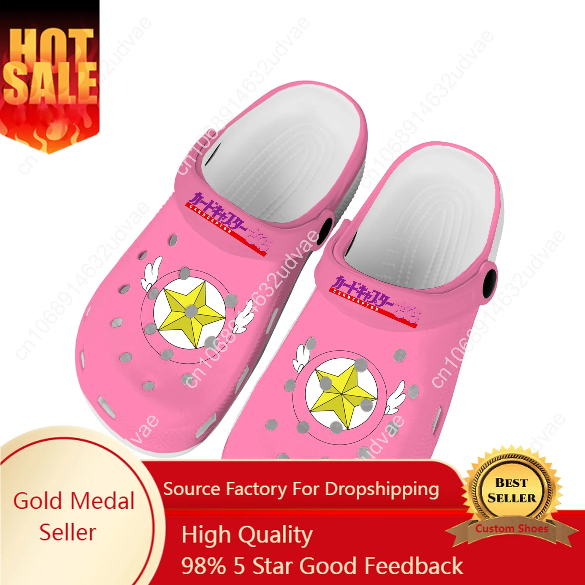 

Hot Cartoon Cardcaptor Sakura Kinomoto Home Clogs Custom Water Shoes Mens Womens Teenager Shoe Garden Clog Beach Hole Slippers