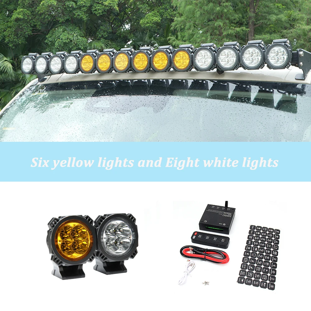 For 2021-2025 Tank 300 Spotlight Row Roof Light Off-Road Vehicle Long LED Auxiliary Searchlight Super Bright Modification