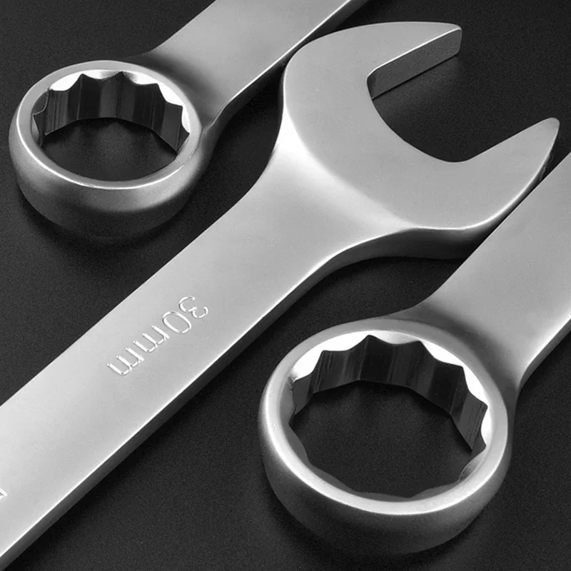 Chiave combinata da 6 mm ~ 32 mm Set di chiavi aperte Plum Blossom 45 Strumenti hardware in acciaio al carbonio Estensione piastra opaca a doppia testa