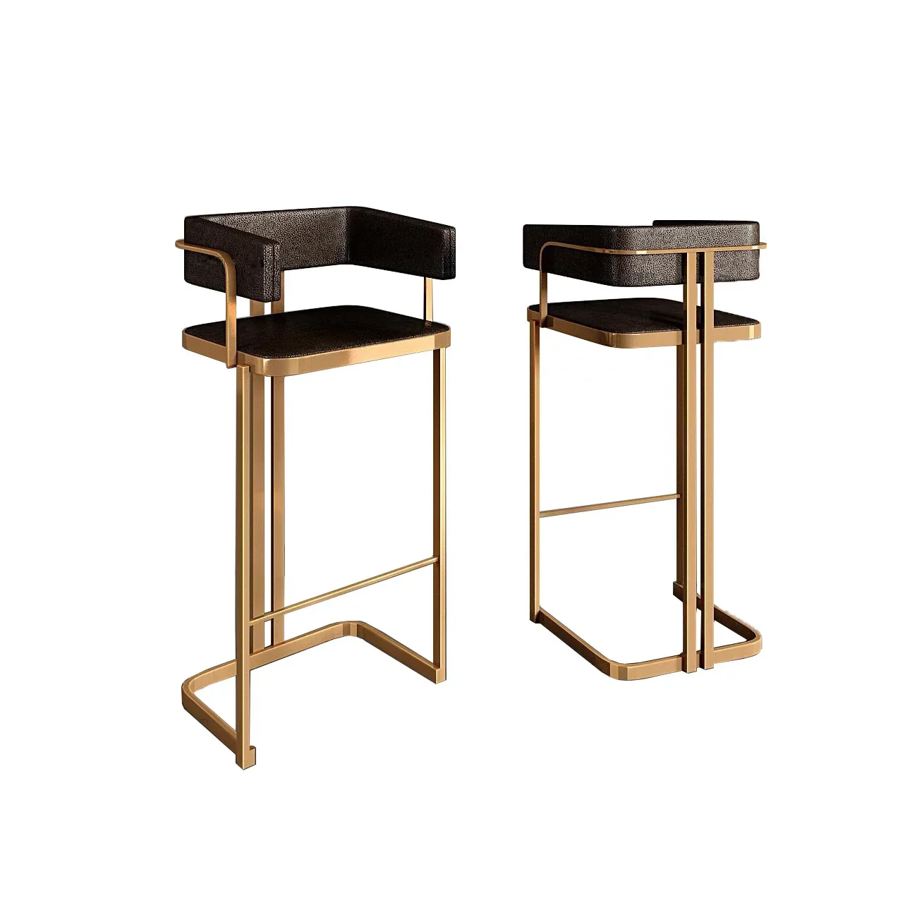 Big Promotion Home Luxury Gold High Stools Bar Chairs Gray For Bar