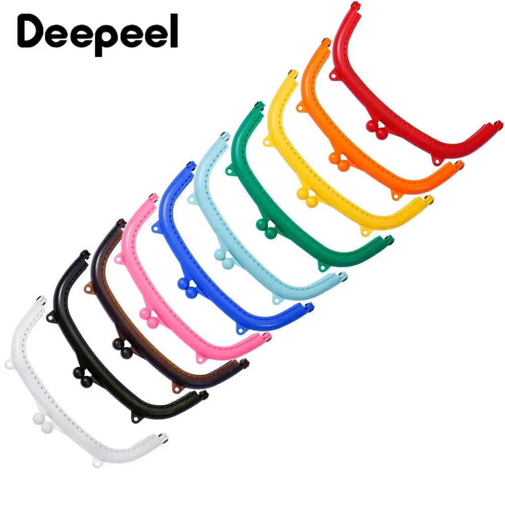 5/10Pcs Deepeel 8.5cm Colored Plastic Bag Handle Resin Purse Frame Kiss Clasp Brackets DIY Handmade Sewing Bags Accessories