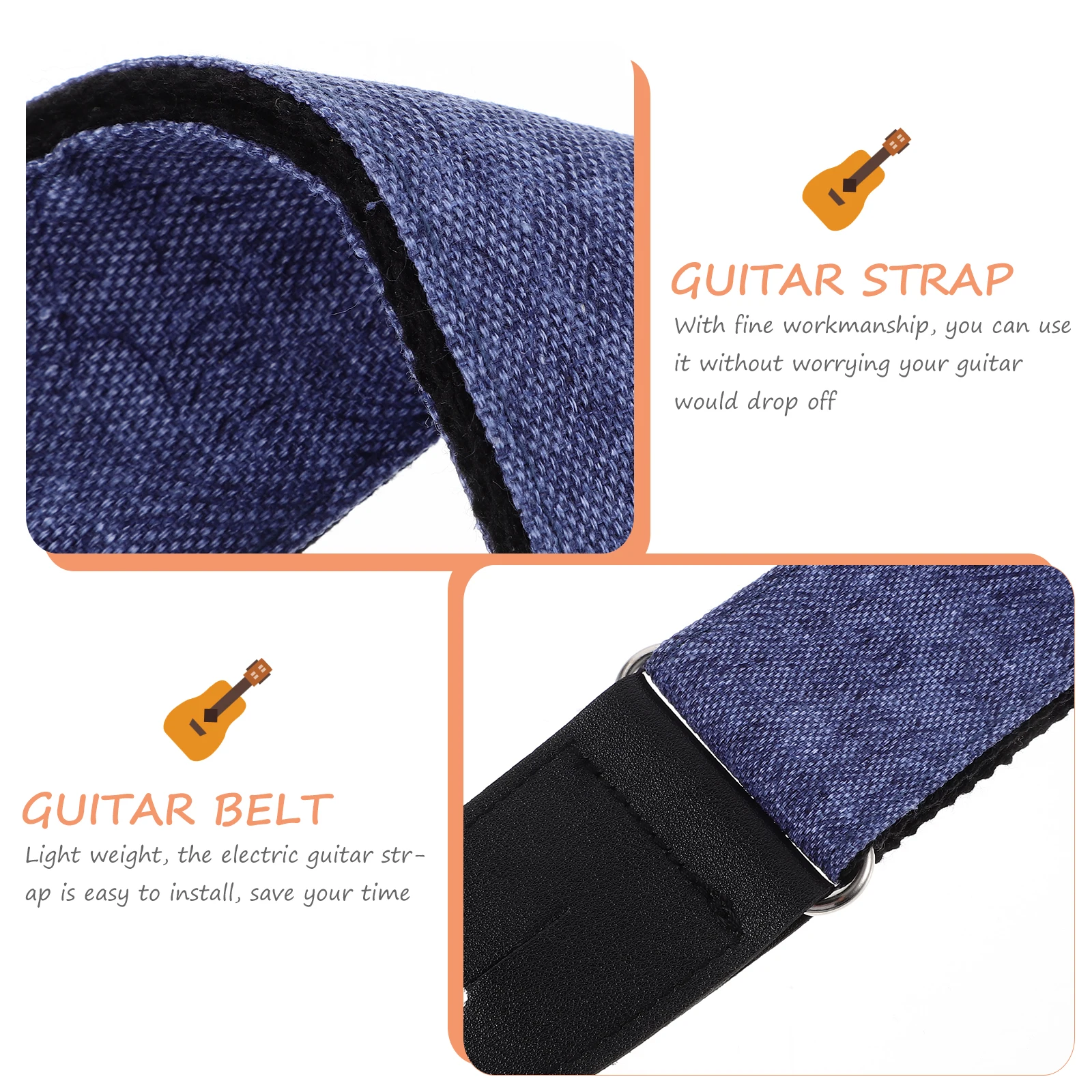 

Electric Guitar Strap Adjustable Sling Straps Acoustic Suspenders Belt Instrument Shoulder