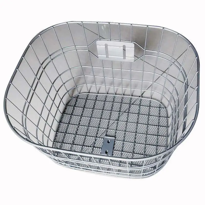 

Stainless Steel Bicycle Basket Bike Front Basket Large Size with Cover for Vehicle Shopping Bike Accessories