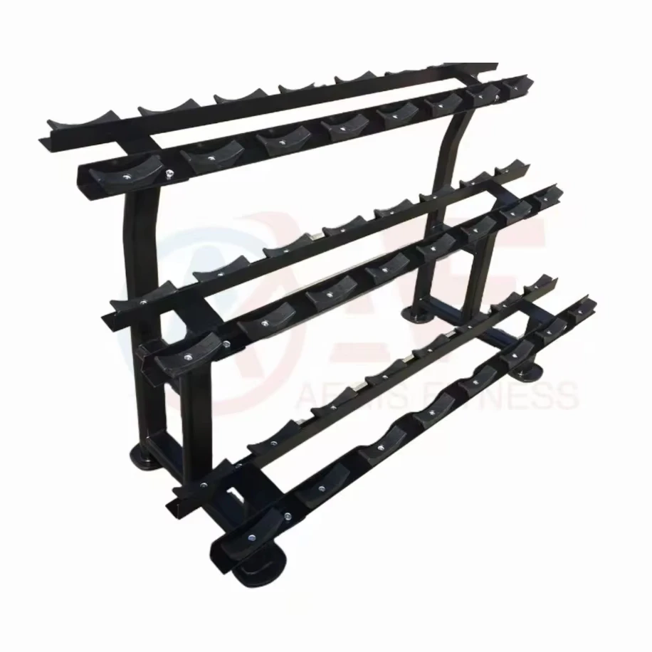 

Gym Equipment Commercial 3 Layer 12 Pairs Dumbbell Set Rack Storage