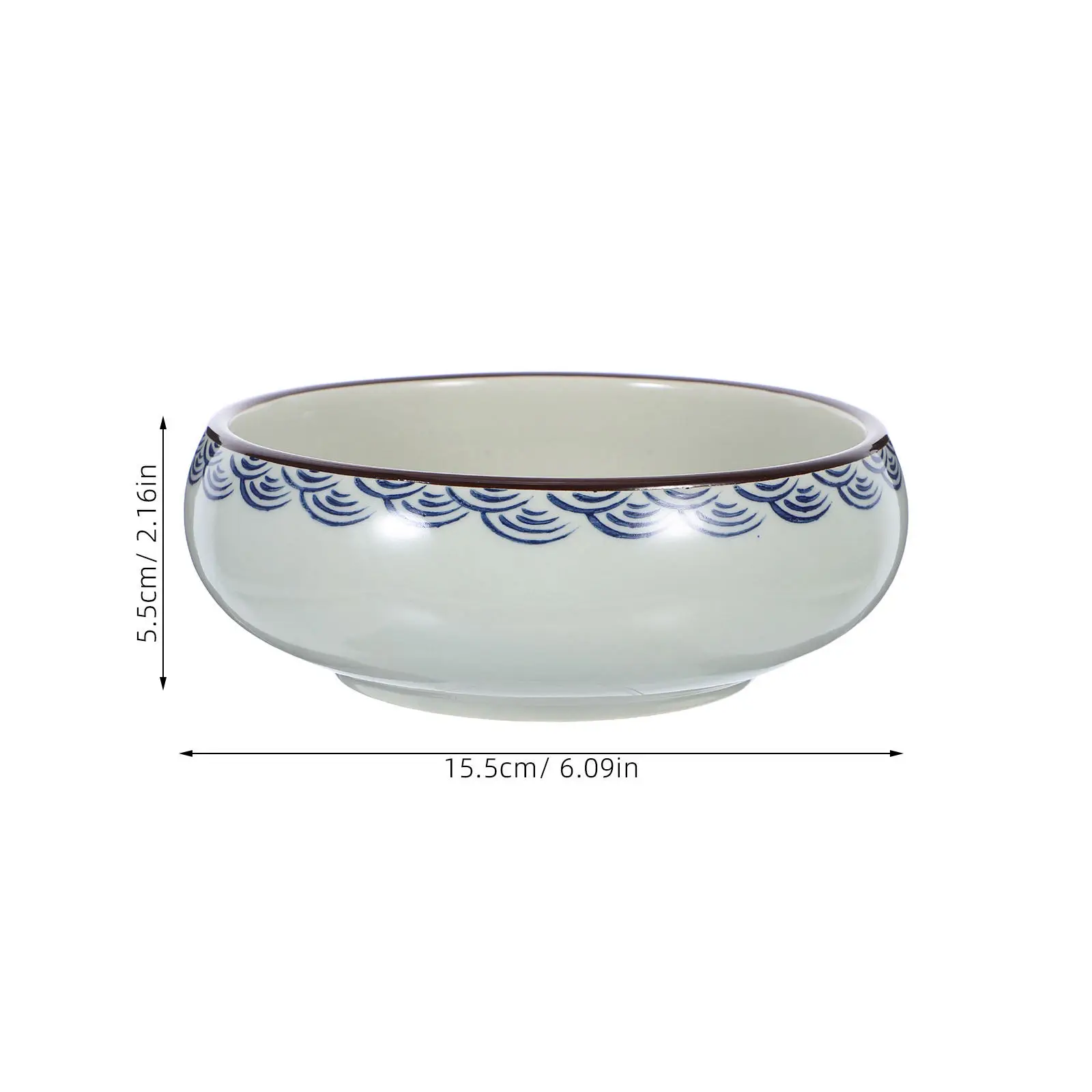 Ceramic Fish Shape Brush Washer Pottery Ink Dish Shallow Water Bowl Calligraphy Practice Tea Cup Rinse Brush Washer