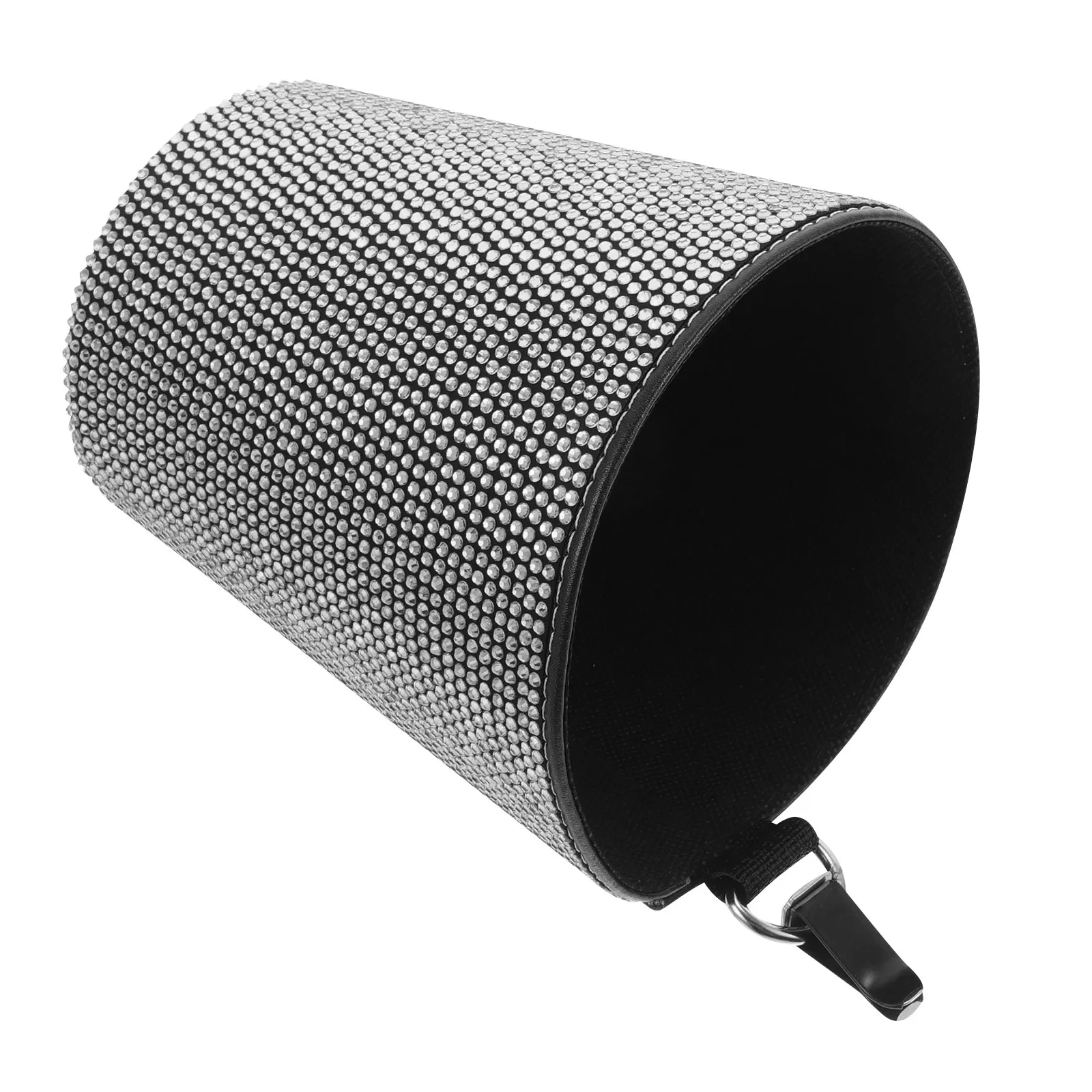 

Car Trash Can Small Compact Air Vent Garbage Bin Rhinestone Holder Portable Storage Bin Car Accessories Auto Trash Can Vehicle