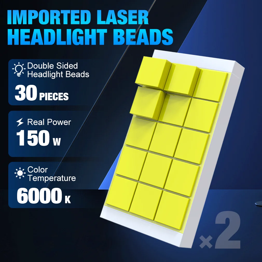 S&D H4 H7 LED HeadLight Bulbs CANBUS H11 H1 LED Fog Light 6000K 150W Auto Lamp With Turbo Fans Led Light For Car Driving 60000LM