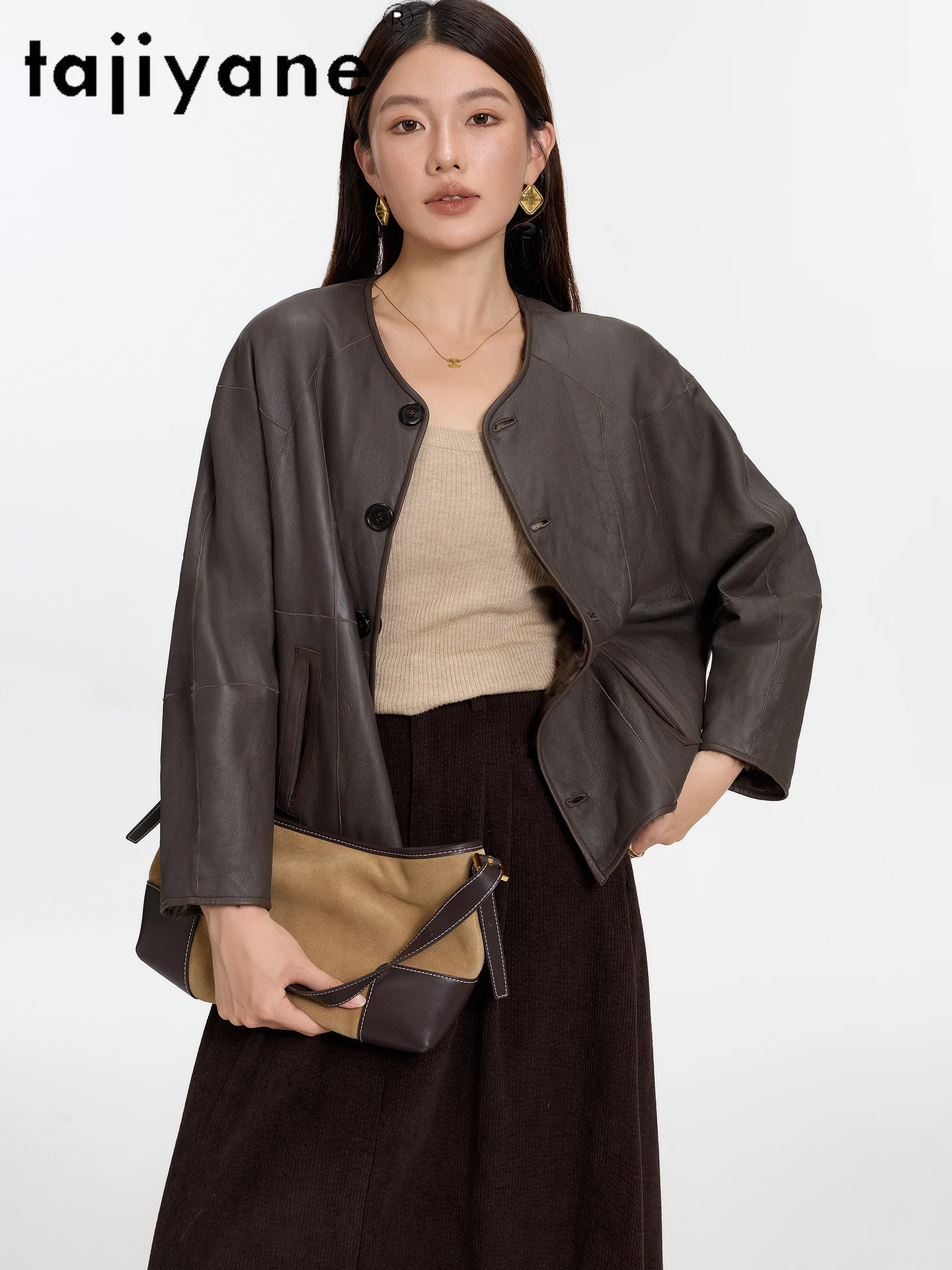 TAJIYANE Natural Xiaohu Wool Sheepskin Fur Coat Women Chic Reversible Jackets Warm Winter Outerwears Woman Clothes 2025 fourrure