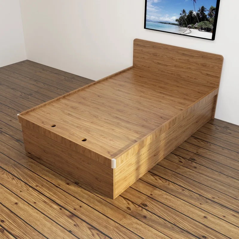 

Small apartment high box bed storage storage Nordic box bed multi-functional air pressure single bed 1.2 meters