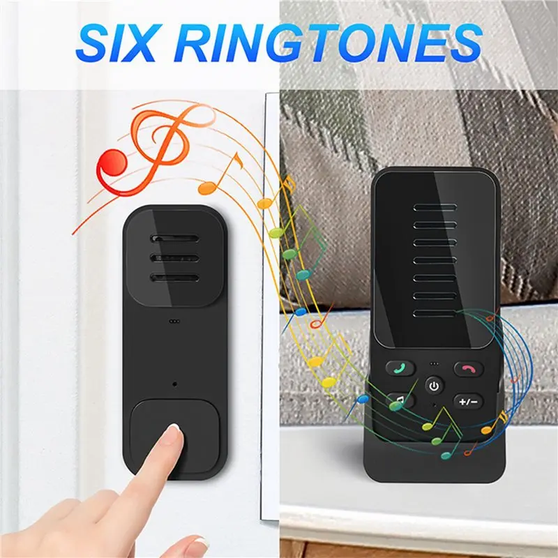 A72P 2X Wireless Intelligent Intercom Doorbell Two-Way Audio Long Distance Elderly One Button Pager With 6 Ringtones