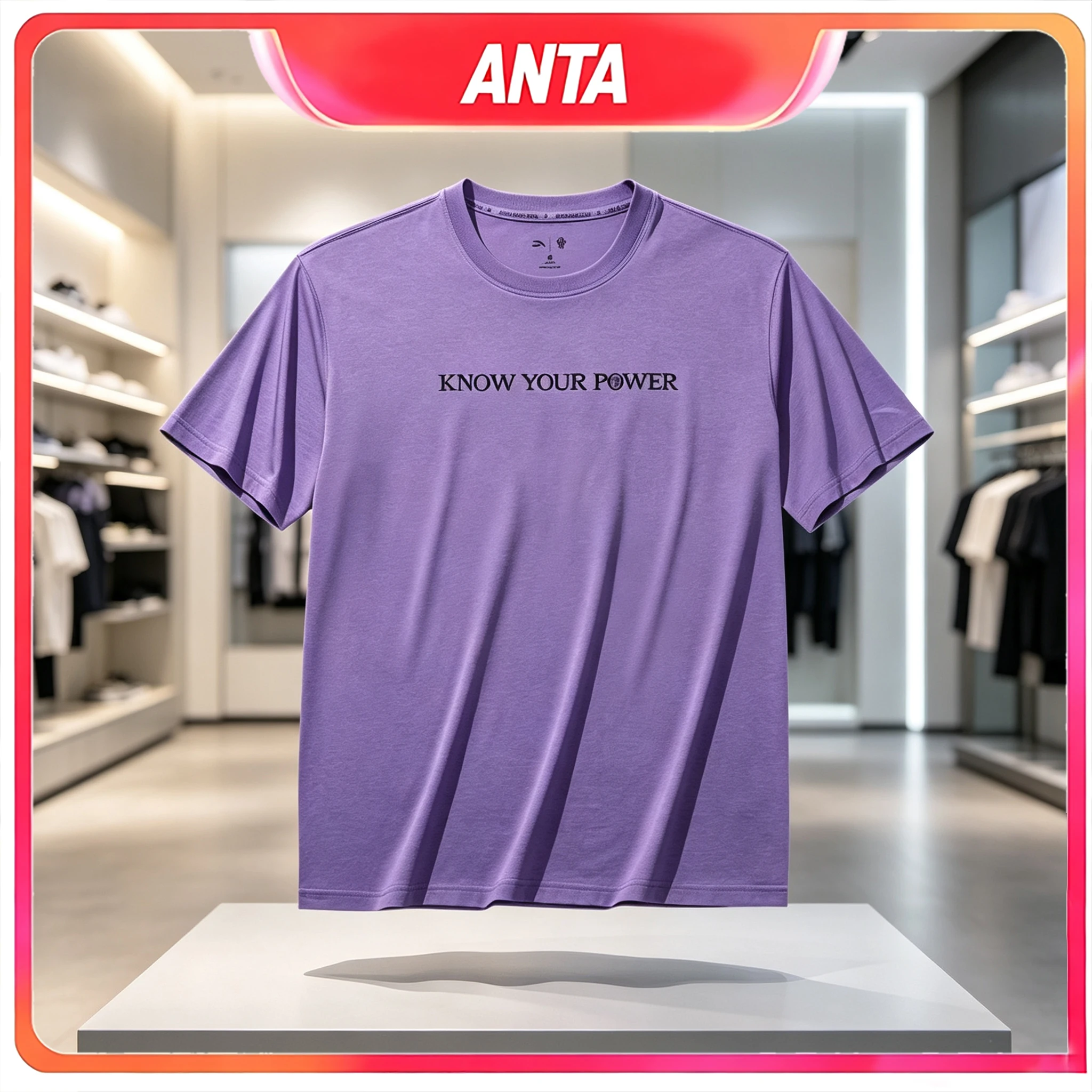 Anta Ice Silk Sports T‑Shirt Unisex Loose Fit Short Sleeve Top For Men And Women
