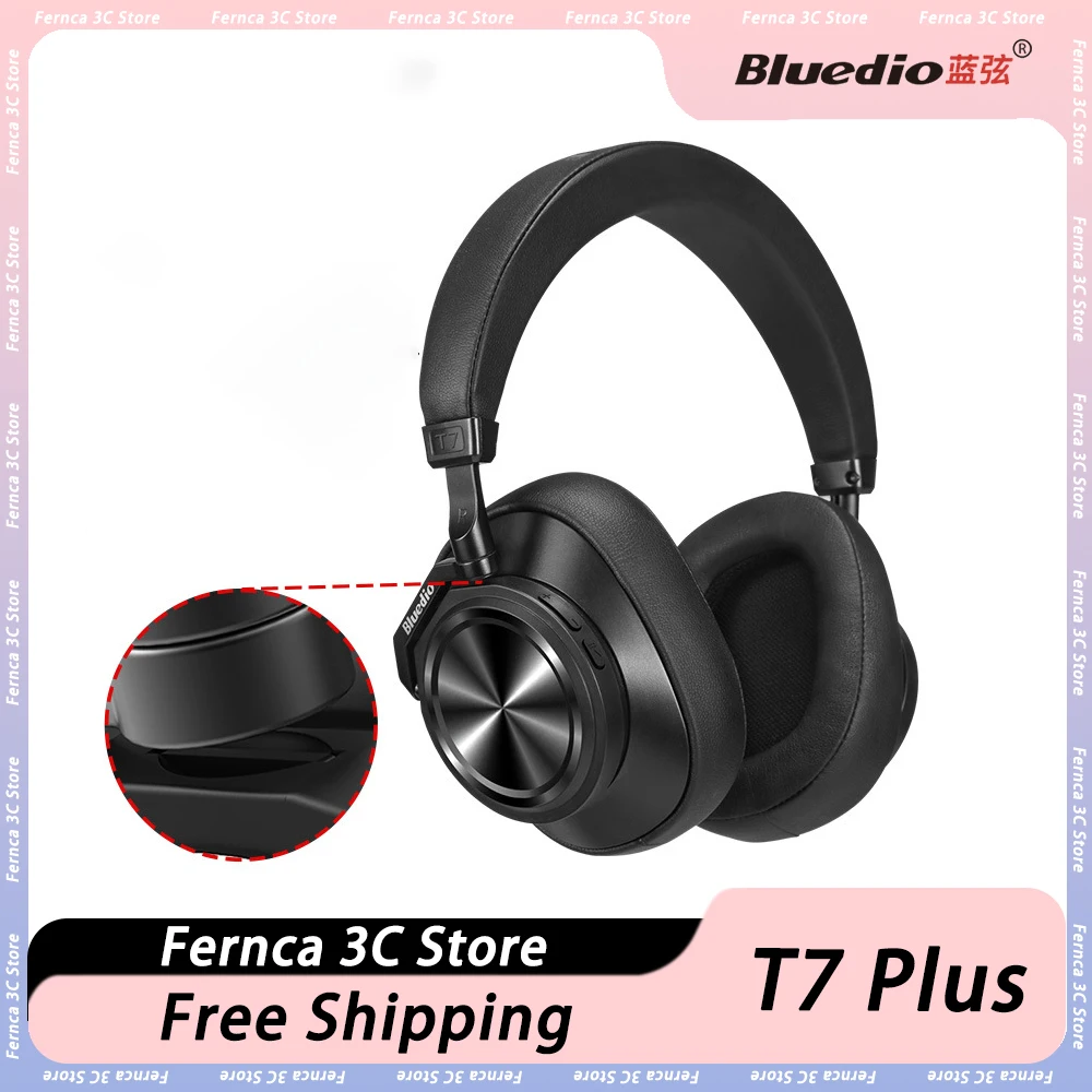 

Bluedio T7 Plus Headphones Bluetooth User Defined Active Noise Cancell Wireless Headset For Phones Support Sd Card Slot Custom