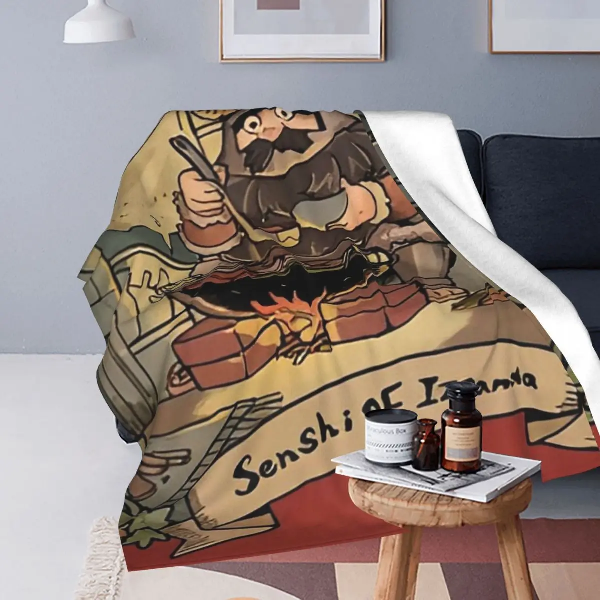 Dungeon Meshi Delicious In Dungeon - Senshi Cooking Blanket Soft Flannel Throw Blanket Bedding for Bed Living room Home Sofa