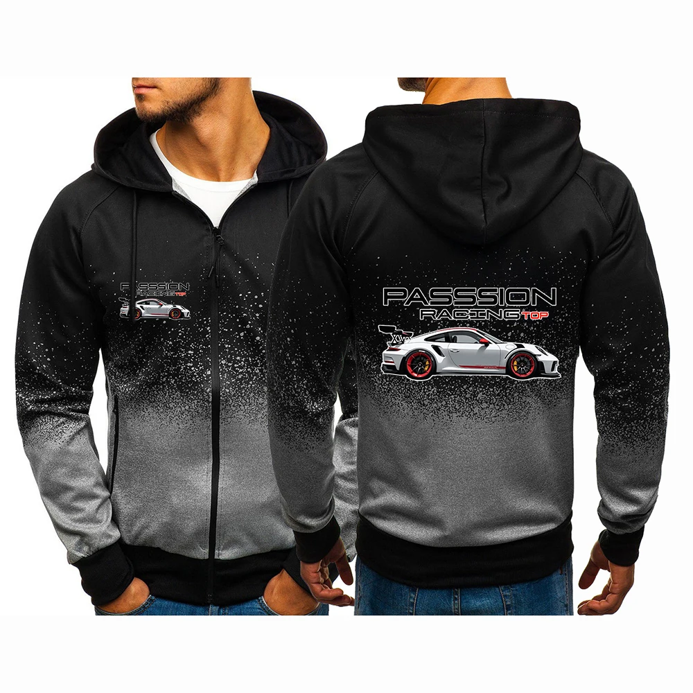 Top-level Racing Element Pattern The men's coat is suitable for spring and autumn hoodies jacket Clean and efficient