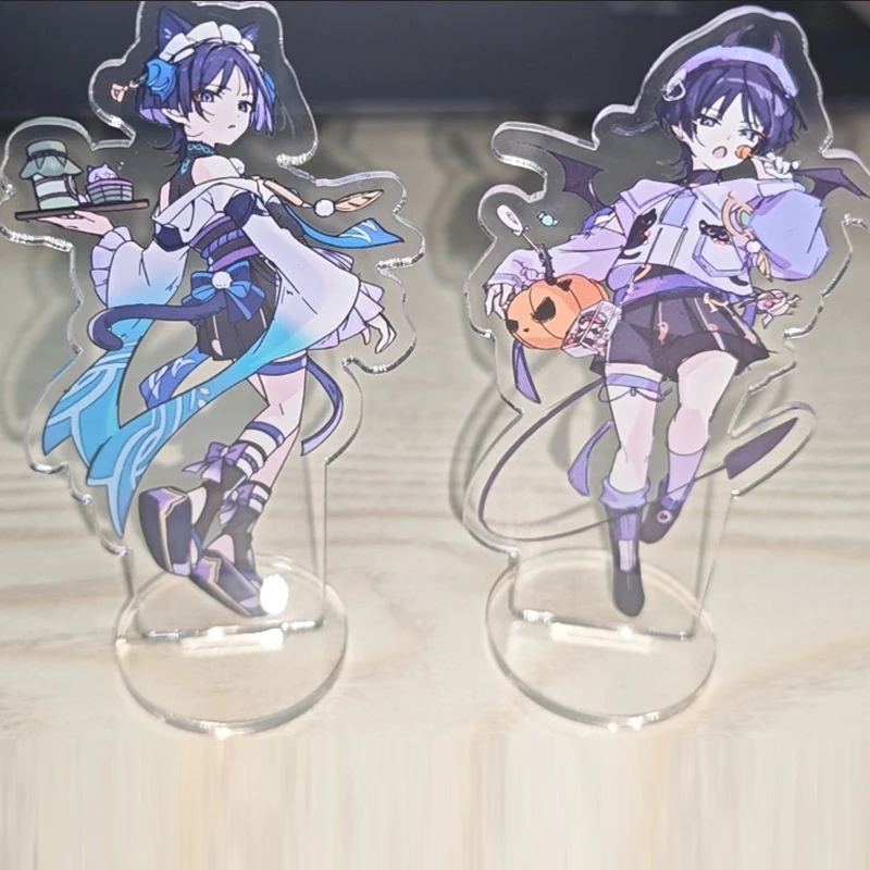 Picture 4: 2Pcs/Lot Anime Devil Balladee Scaramouche Wisdom Hat Guy Acrylic Stand Model Figure CosplayTabletop Ornament Decoration