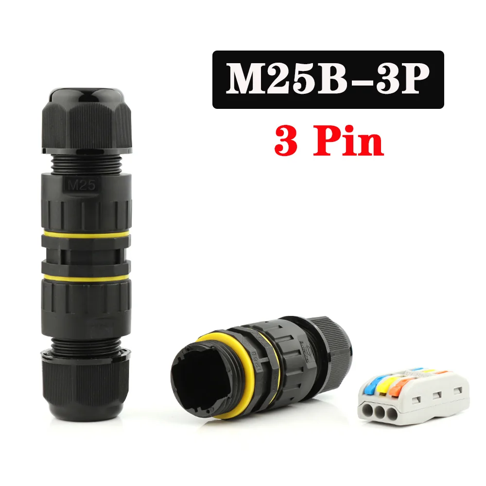 IP68 waterdichte connector 2 3 4 5-pins kabel Draadwartel Mouwconnectoren snelle schroefaansluiting Outdoor waterdichte terminal