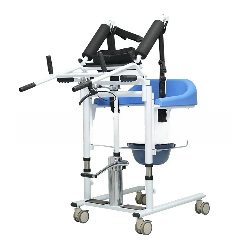 Multifunctional hydraulic auxiliary up care bedside mobile elderly toilet lift