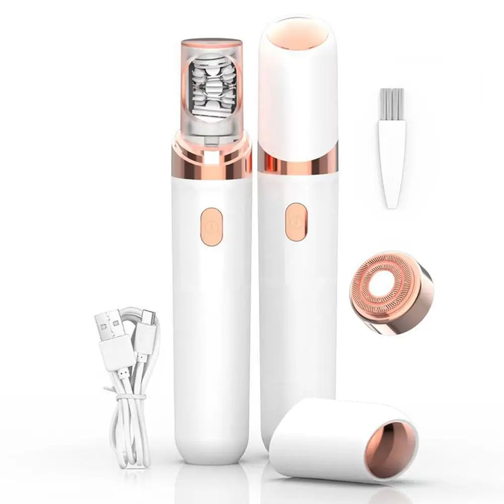 

2-in-1 Painless Electric Shaver for Women – Waterproof Hair Remover for Face, Arms & Underarms
