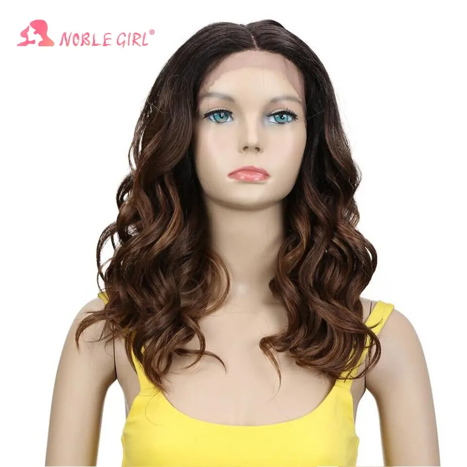 Synthetische Spitze Perücke 20 Zoll lockige Perücke Ombre blonde Perücke synthetische Spitze Perücken für Frauen Cosplay Spitze Perücke für schwarze Frauen